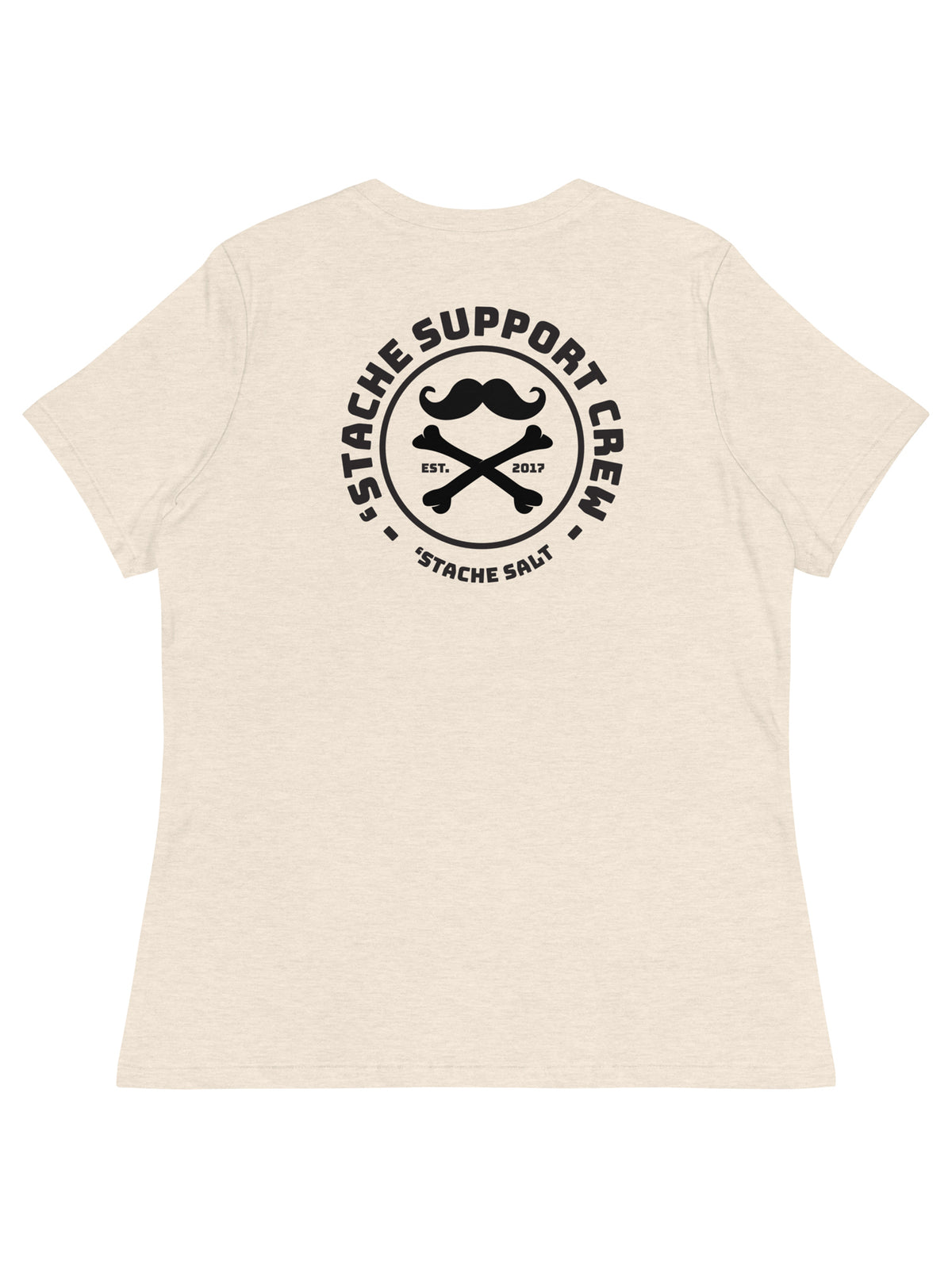 Ladies ‘Stache Support Crew T-Shirt