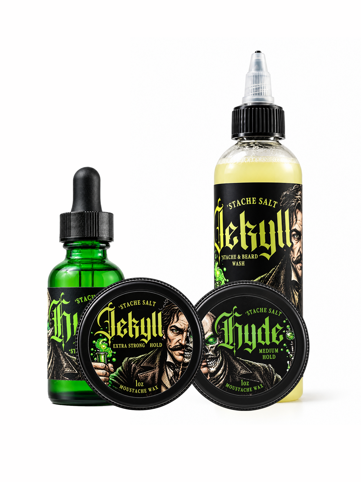 Jekyll & Hyde 'Stache & Beard Full Set