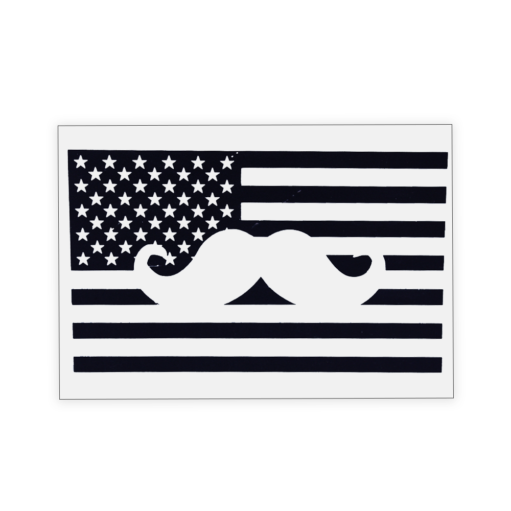 Thin 'Stache Line Decal - 'Stache Salt Moustache Wax